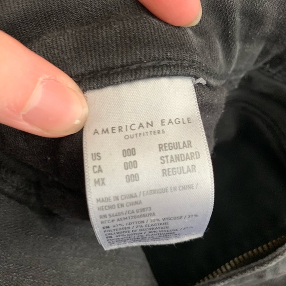 000 skinny jeans knee rips american eagle - Picture 2 of 10